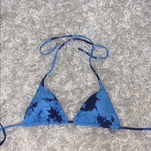 SHEIN Tie Dye Triangle Halter Bikini Top